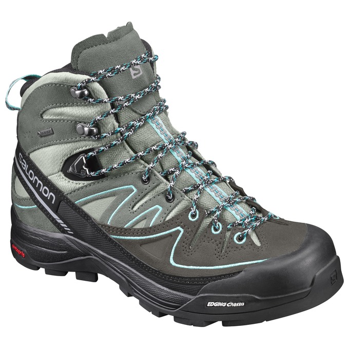 Botas De Montaña Salomon Hombre Verde Oliva / Negras - Salomon Argentina X ALP MID LTR GTX® W ,39124